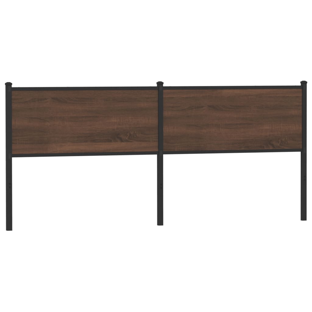 vidaXL Replacement Headboard 75 cm Engineered Wood and Steel Smoked Oak