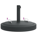 vidaXL Parasol Base with Handles for Ø38 / 48 mm Pole 25 kg Round