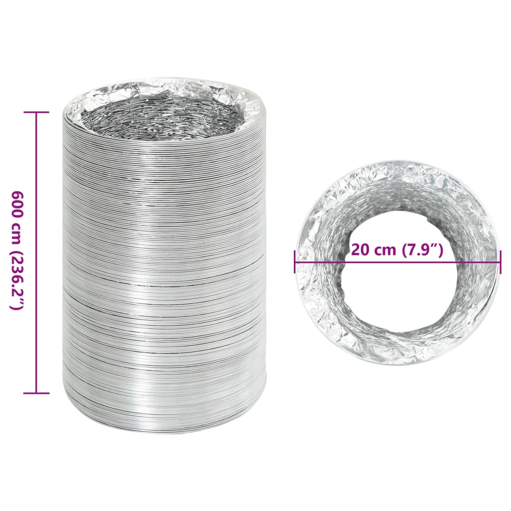 vidaXL Ventilatieslang Ø12,5 cm 6 m aluminium