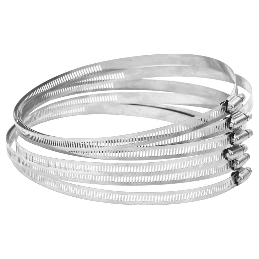 vidaXL Hose clamps 6 pieces 91-110 mm 304 stainless steel