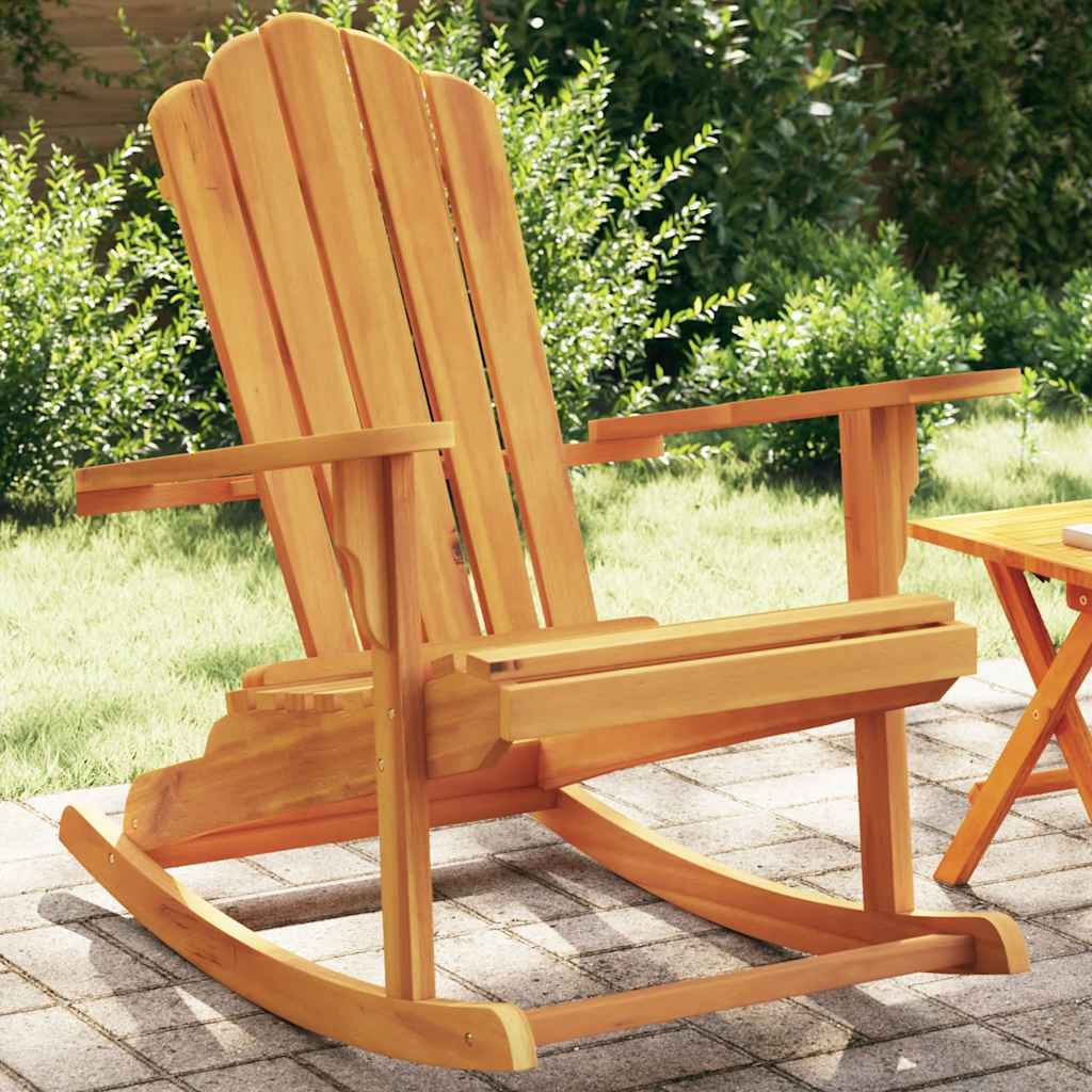 vidaXL Adirondack Rocking Chair Solid Teak Wood