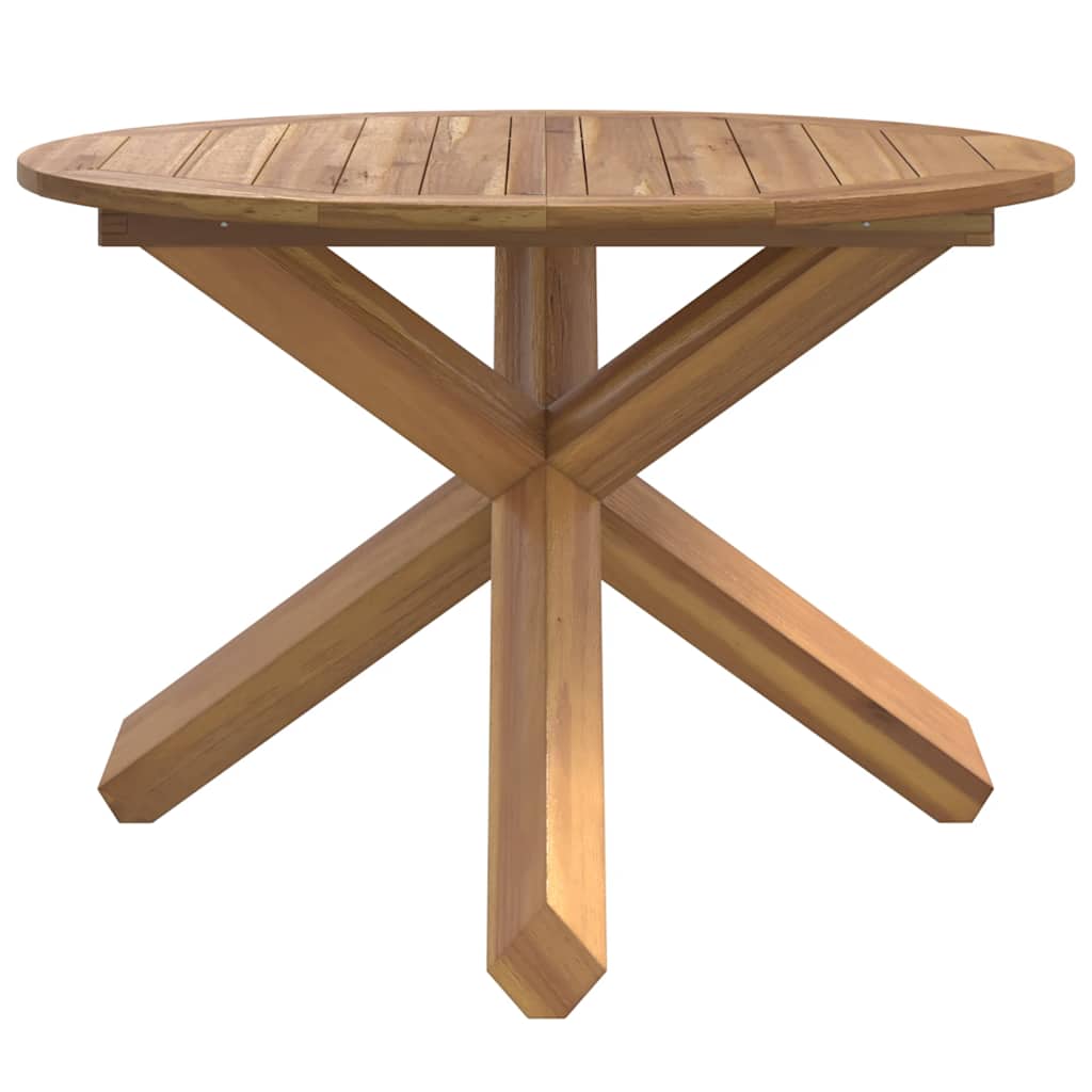 vidaXL Tuintafel Ø109x74 cm massief teakhout
