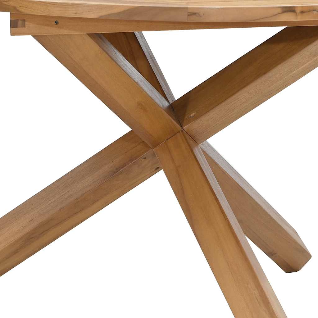 vidaXL Tuintafel Ø109x74 cm massief teakhout