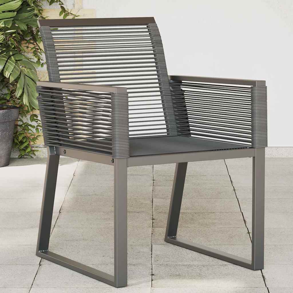 vidaXL Tuinstoelen 2 st poly rattan zwart