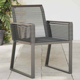 vidaXL Tuinstoelen 2 st poly rattan zwart
