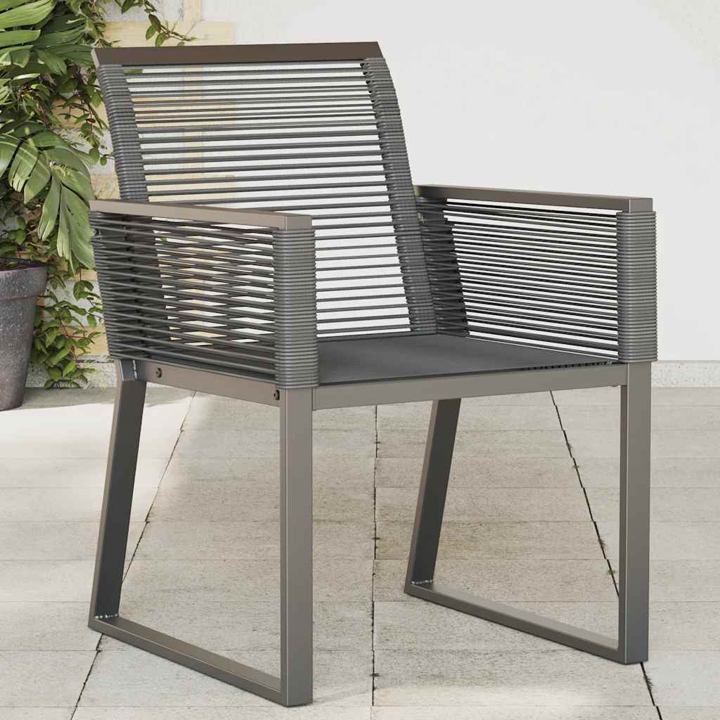 vidaXL Tuinstoelen 2 st poly rattan zwart