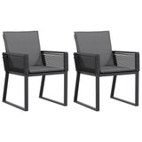 vidaXL Tuinstoelen 2 st poly rattan zwart
