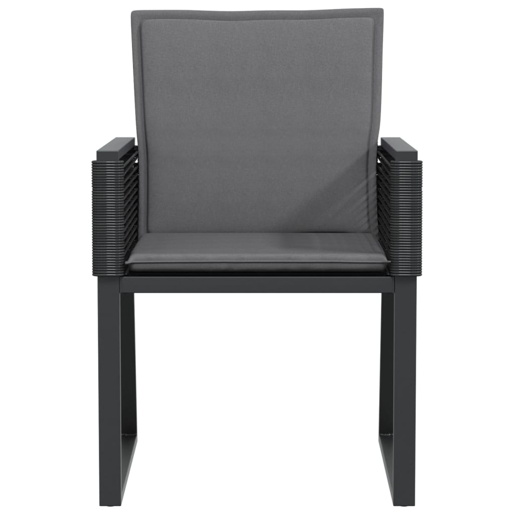 vidaXL Tuinstoelen 2 st poly rattan zwart