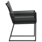 vidaXL Tuinstoelen 2 st poly rattan zwart