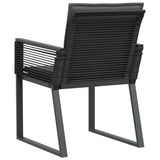 vidaXL Tuinstoelen 2 st poly rattan zwart