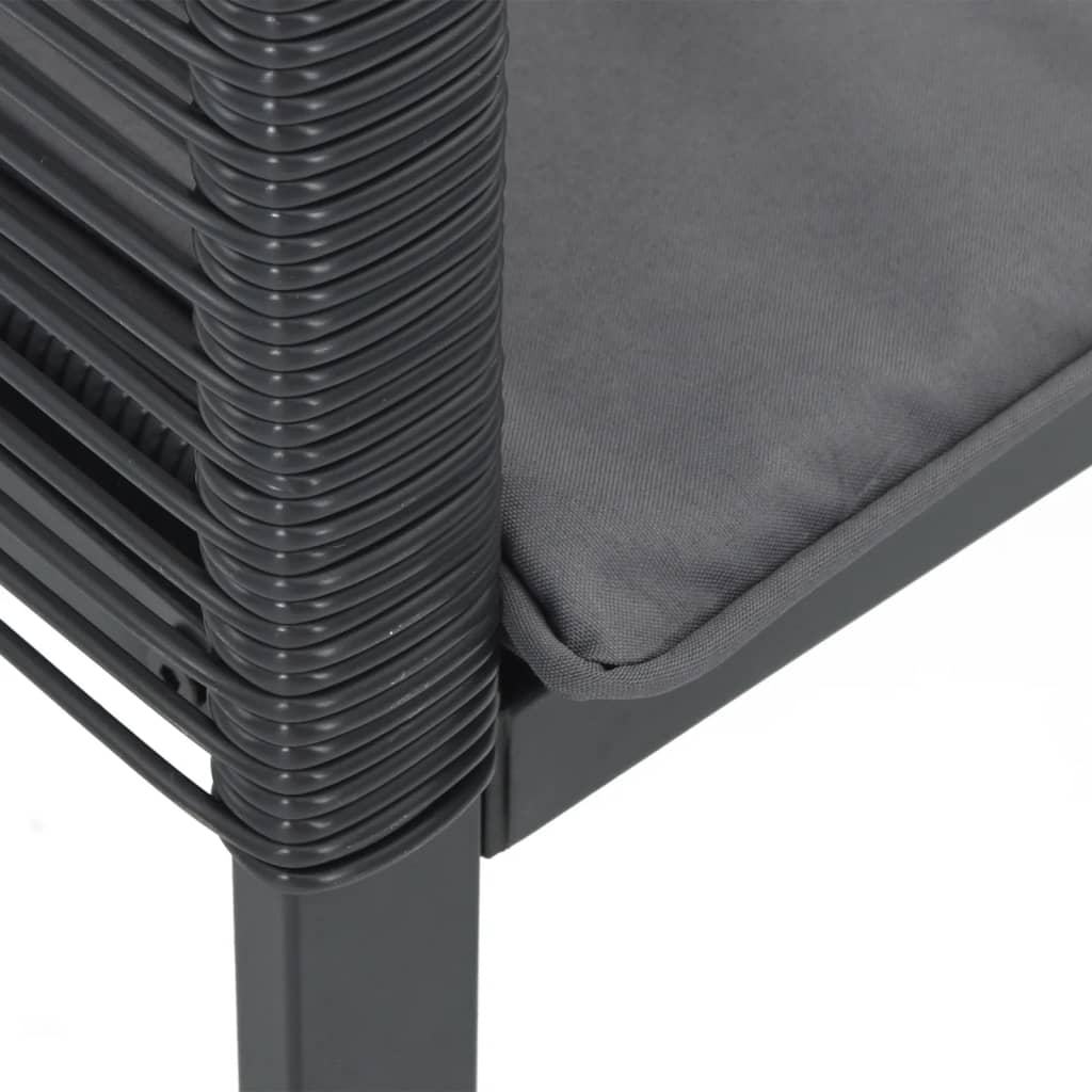 vidaXL Tuinstoelen 2 st poly rattan zwart