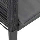 vidaXL Tuinstoelen 2 st poly rattan zwart
