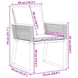 vidaXL Tuinstoelen 2 st poly rattan zwart