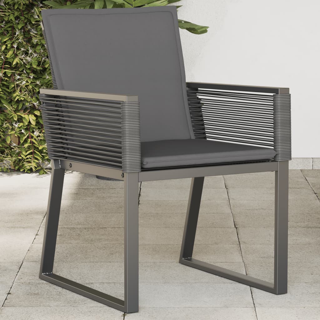 vidaXL Tuinstoelen 2 st poly rattan zwart