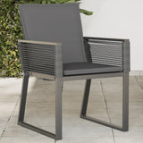 vidaXL Tuinstoelen 2 st poly rattan zwart