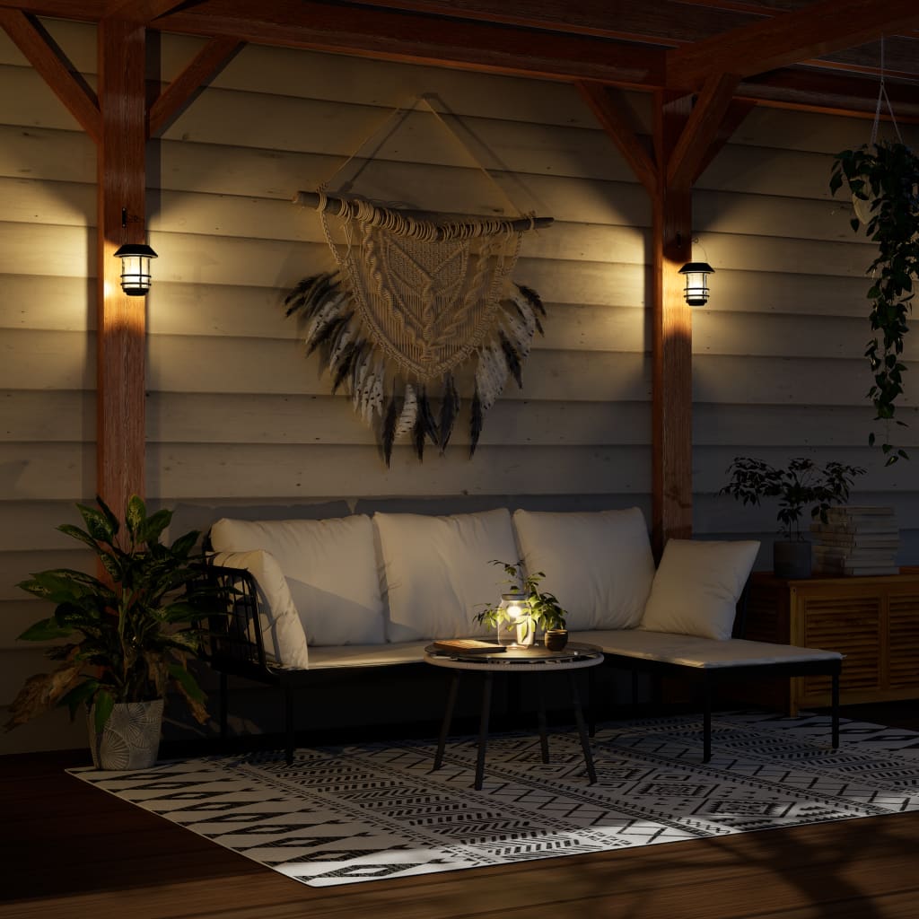 vidaXL Wandlantaarns voor buiten 2 st solar wit