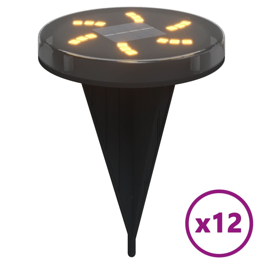 vidaXL Grondlampen 4 st solar met grondpennen warmwit