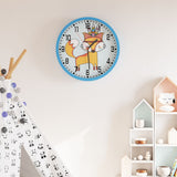 vidaXL Wandklok Ø25,5 cm polystyreen en glas roze