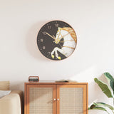vidaXL Wandklok Ø29,5 cm polystyreen en glas goudkleurig en blauw