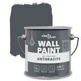 vidaXL Muurverf Grijs 2,5 L Wandprint