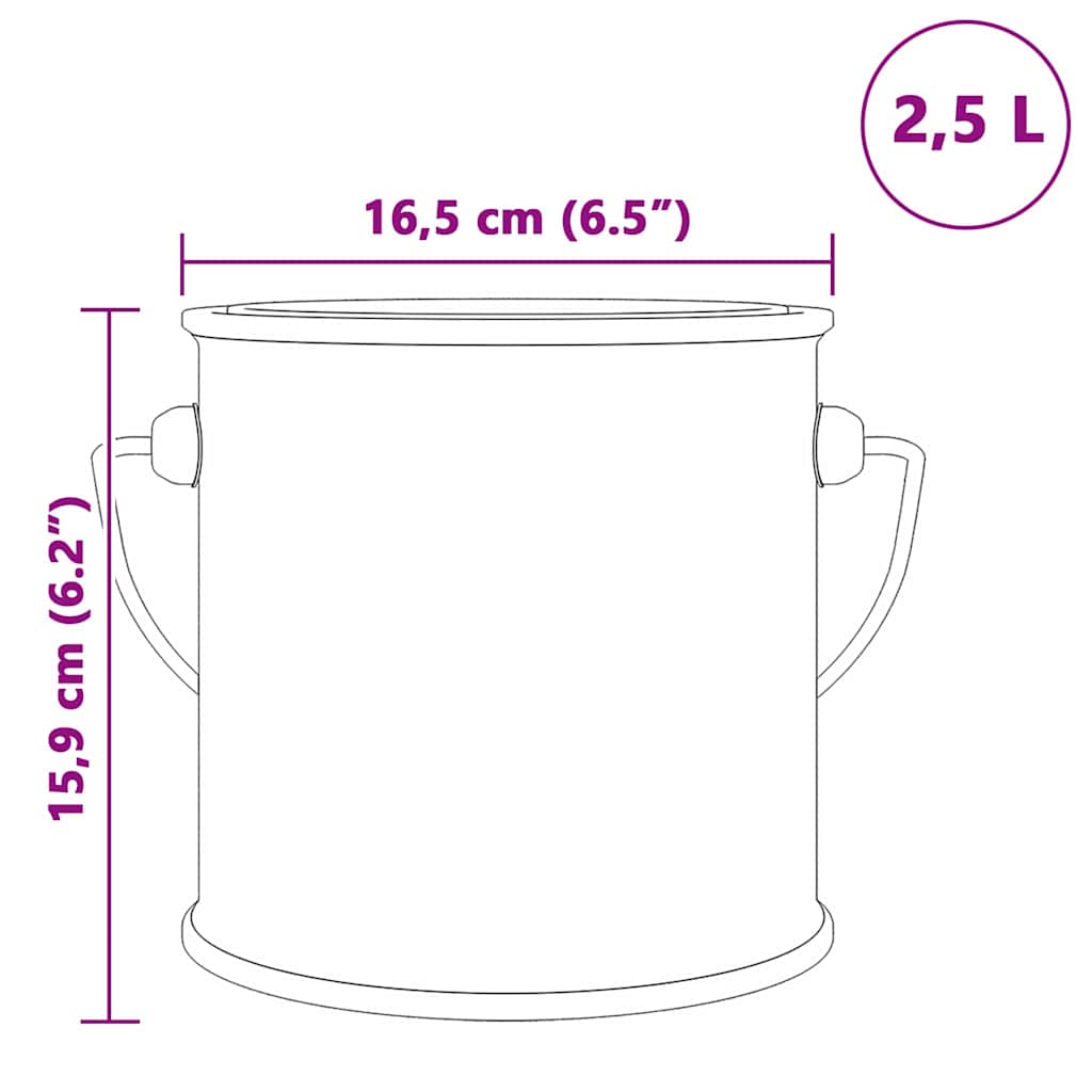 vidaXL Muurverf Grijs 2,5 L Wandprint