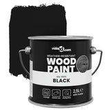 vidaXL Houtverf Zwart 2,5 L Wandprint