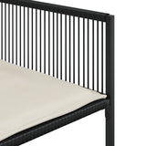 vidaXL Tuinstoelen 4 st met kussens poly rattan zwart