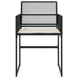 vidaXL Tuinstoelen 4 st met kussens poly rattan zwart