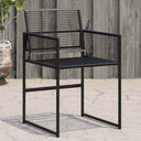 vidaXL Tuinstoelen 4 st met kussens poly rattan zwart