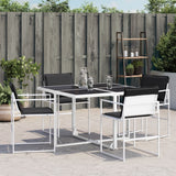 vidaXL Tuinstoelen 4 st met kussens staal en textileen zwart