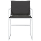 vidaXL Tuinstoelen 4 st met kussens staal en textileen zwart