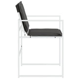 vidaXL Tuinstoelen 4 st met kussens staal en textileen zwart