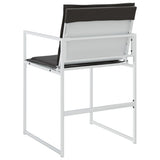 vidaXL Tuinstoelen 4 st met kussens staal en textileen zwart