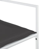 vidaXL Tuinstoelen 4 st met kussens staal en textileen zwart