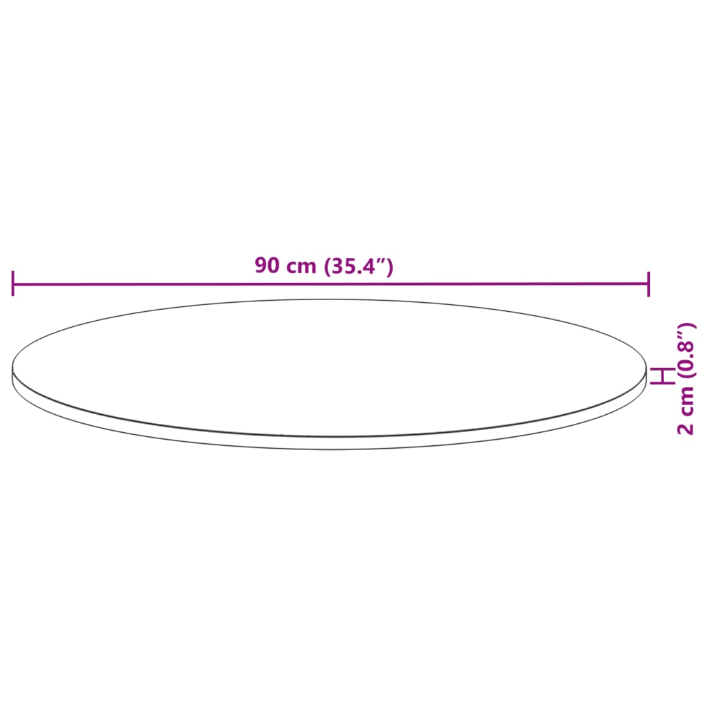 vidaXL Tabletop round Ø 40x2 cm solid acacia wood