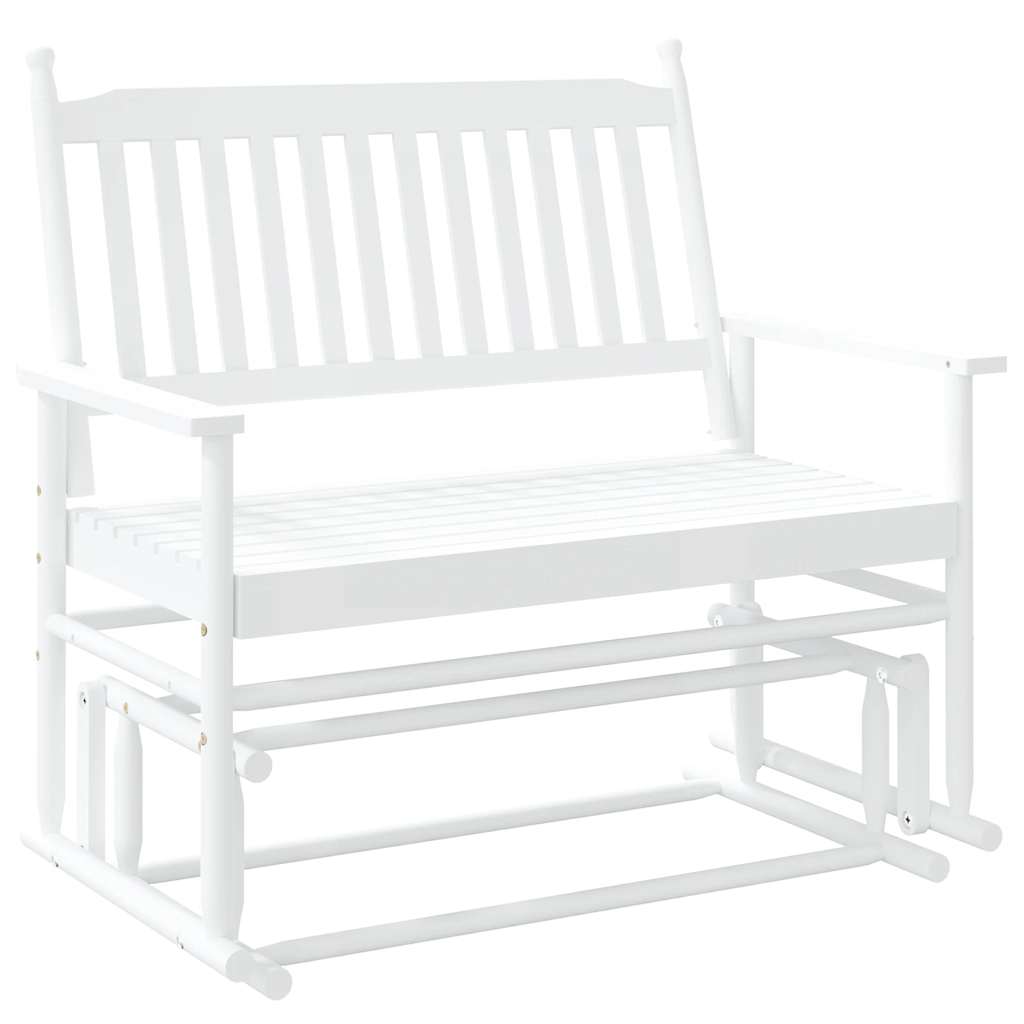 vidaXL Schuifbankje 118x70x104,5 cm massief populierenhout zwart