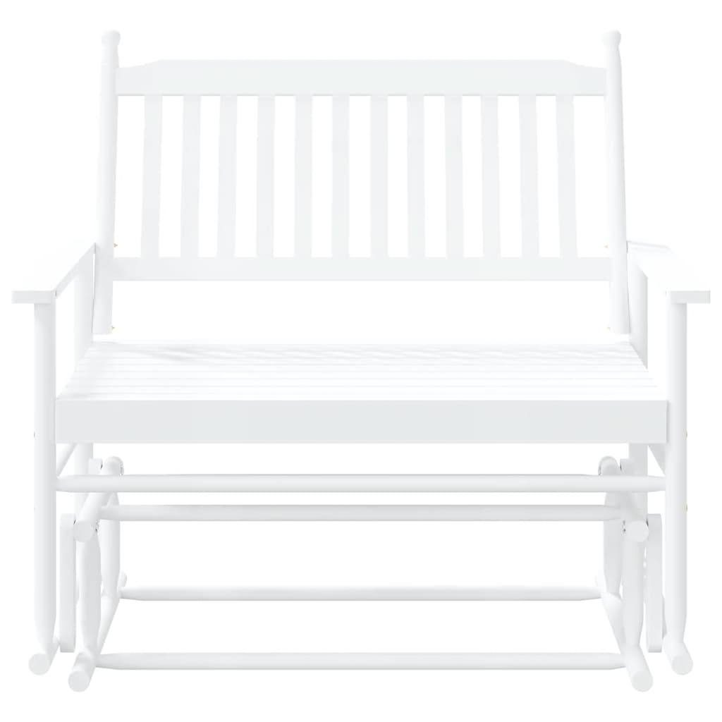 vidaXL Schuifbankje 118x70x104,5 cm massief populierenhout zwart