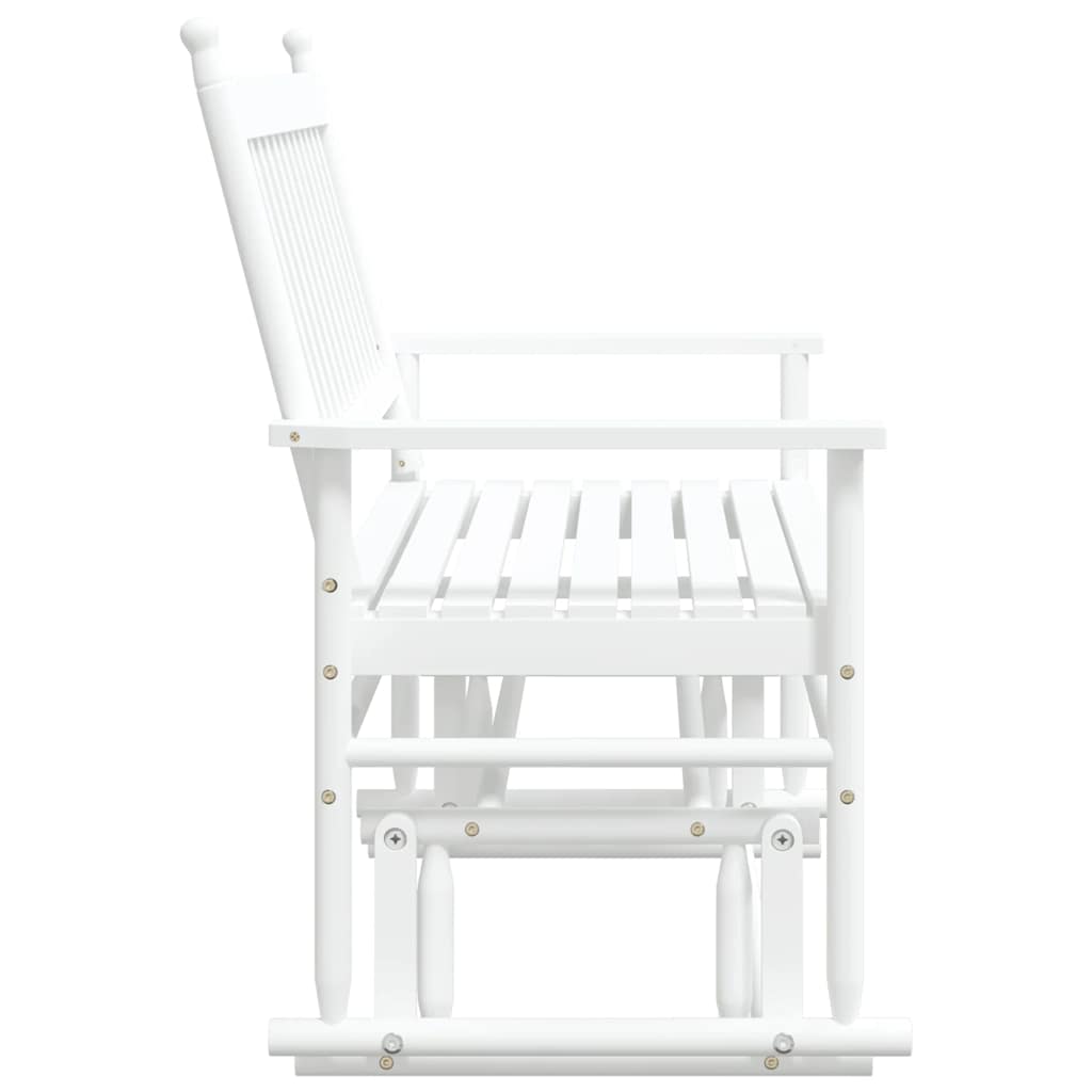 vidaXL Schuifbankje 118x70x104,5 cm massief populierenhout zwart