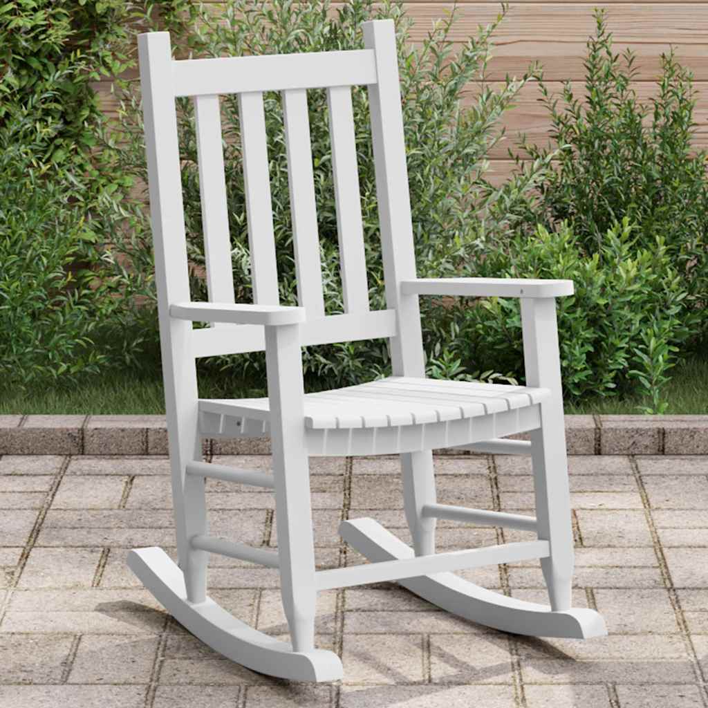 vidaXL Chaises à bascule pour enfants 2 pcs en bois de peuplier massif noir