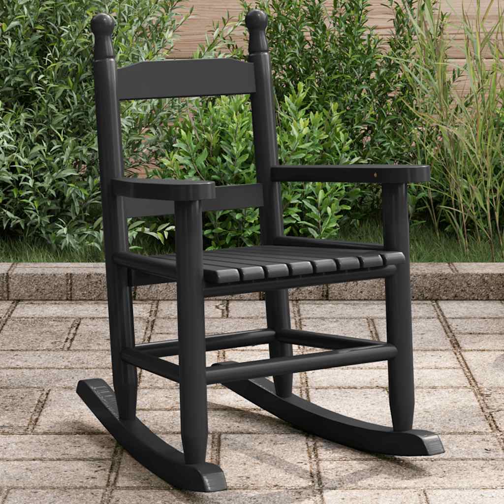 vidaXL Schommelstoelen 2 st voor kinderen massief populierenhout wit