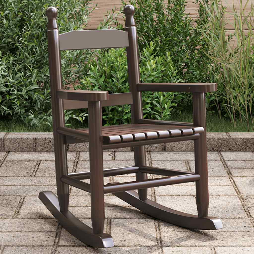 vidaXL Schommelstoelen 2 st voor kinderen massief populierenhout wit