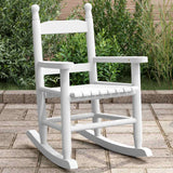 vidaXL Schommelstoelen 2 st voor kinderen massief populierenhout wit