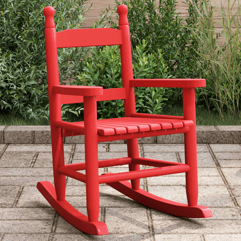 vidaXL Schommelstoelen 2 st voor kinderen massief populierenhout wit