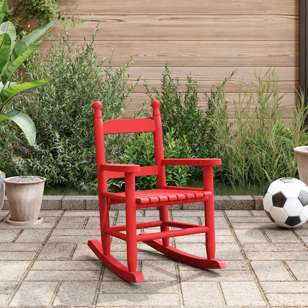 vidaXL Schommelstoelen 2 st voor kinderen massief populierenhout wit