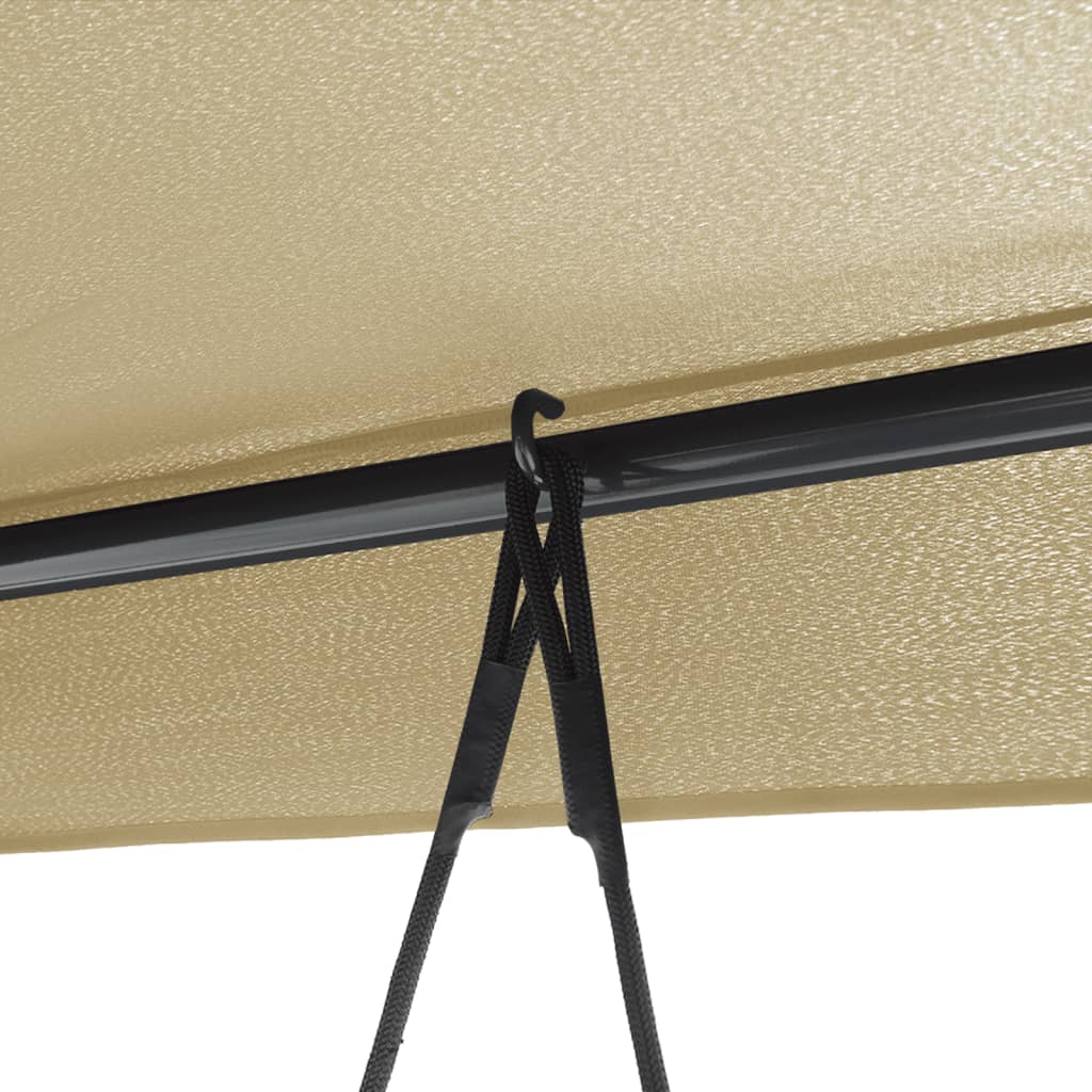 vidaXL Swing Seat with Canopy Steel Sand-coloured