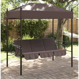 vidaXL Swing Seat with Canopy Steel Sand-coloured