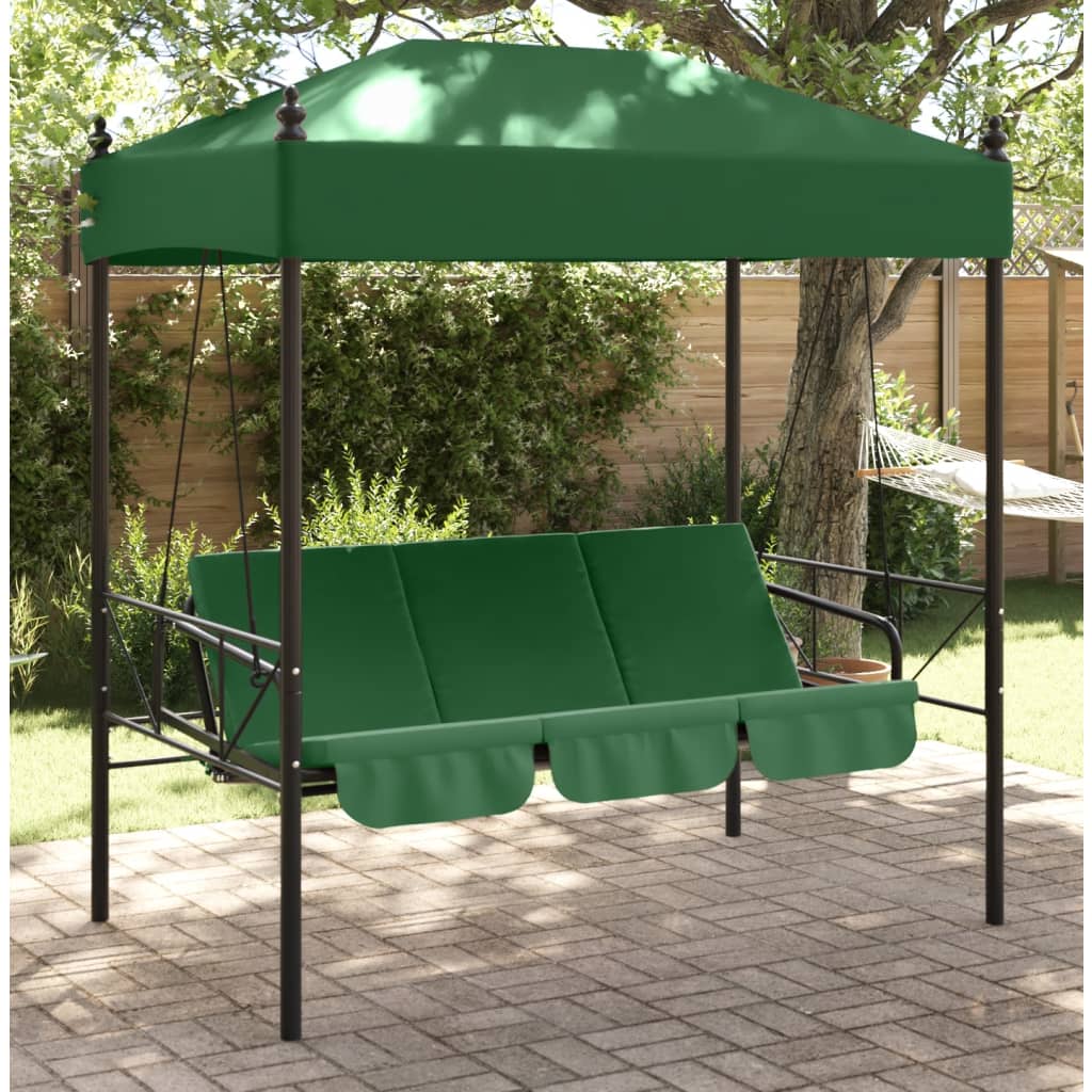 vidaXL Swing Seat with Canopy Steel Sand-coloured