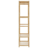 vidaXL Kledingrek met schappen en wielen 90x40x179,5 cm bamboe