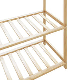 vidaXL Kledingrek met schappen en wielen 90x40x179,5 cm bamboe