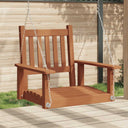 vidaXL Garden Swing Chair with Metal Chains Solid Spruce Wood Brown